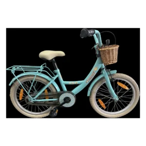 Kinderfiets Bikefun Girly 18 inch - met mandje en remnaaf - Blauw