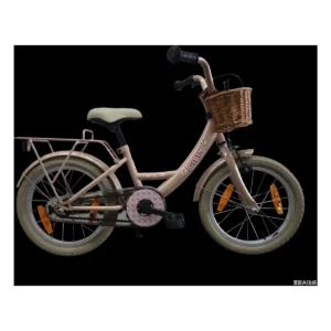 Kinderfiets Bikefun Girly 16 inch - met mandje en remnaaf - Roze