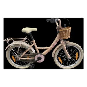 Kinderfiets Bikefun Girly 18 inch - met mandje en remnaaf - Roze