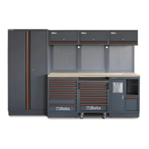 Werkplaatsinrichting Beta Tools C45PRO 2.0 W (werkblad van multiplex hout) inclusief gratis 268-delige gereedschapsset