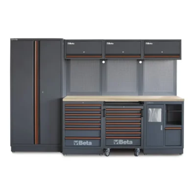 Werkplaatsinrichting Beta Tools C45PRO 2.0 W (werkblad van multiplex hout) inclusief gratis 268-delige gereedschapsset