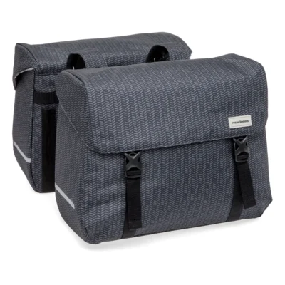 Dubbele fietstas New Looxs Mondi Joy Double - 38 liter - 39 x 18 x 32 cm (2x) - Nima Black