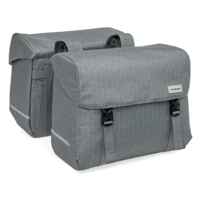 Dubbele fietstas New Looxs Mondi Joy Double - 38 liter - 39 x 18 x 32 cm (2x) - Nima Grey