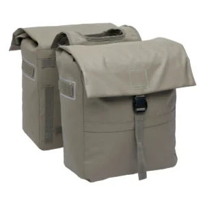 Dubbele fietstas New Looxs Leeds Double - 38 liter - 33 x 18 x 38 cm (2x) - Taupe
