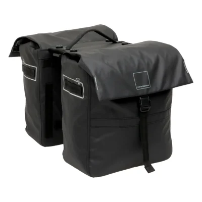 Dubbele fietstas New Looxs Leeds Double MIK 2.0 - 38 liter - 33 x 18 x 38 cm (2x) - Black