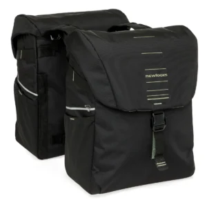 Dubbele fietstas New Looxs Vigo Double - 40 liter - 30 x 19 x 40 cm (2x) - Black-Green