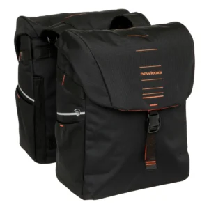 Dubbele fietstas New Looxs Vigo Double - 40 liter - 30 x 19 x 40 cm (2x) - Black-Orange