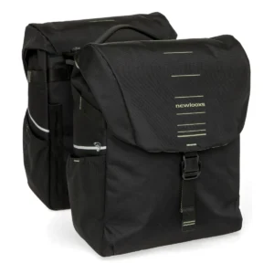 Dubbele fietstas New Looxs Vigo Double MIK 2.0 - 40 liter - 30 x 19 x 40 cm (2x) - Black-Green