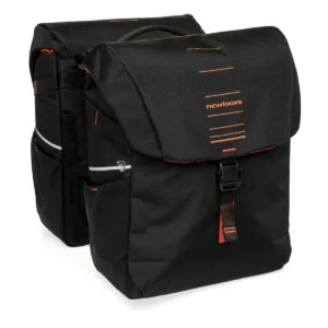Dubbele fietstas New Looxs Vigo Double MIK 2.0 - 40 liter - 30 x 19 x 40 cm (2x) - Black-Orange