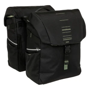 Dubbele fietstas New Looxs Vigo Double RackTime 2.0 - 40 liter - 30 x 19 x 40 cm (2x) - Black-Green