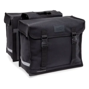 Dubbele fietstas New Looxs Canvas Deluxe - 46 liter - 39 x 18 x 33 cm (2x) - Black