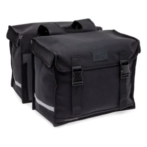 Dubbele fietstas New Looxs Canvas Camping - 66 liter - 43 x 22 x 35 cm (2x) - Black