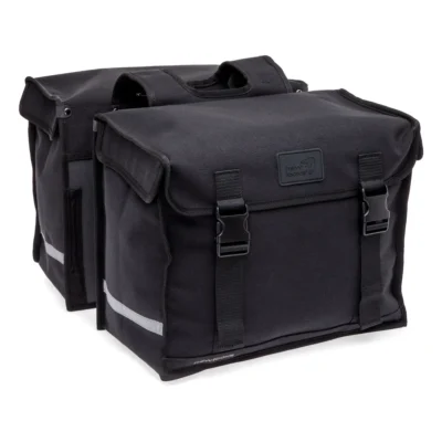 Dubbele fietstas New Looxs Canvas Camping - 66 liter - 43 x 22 x 35 cm (2x) - Black