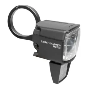 Koplamp Trelock LS 930 Lighthammer 130 lux voor E-bike incl. stuur adapter - zwart