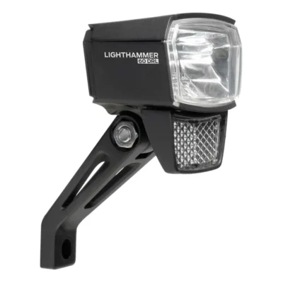 Koplamp Trelock LS 805-T Lighthammer 80 Lux voor dynamo - zwart