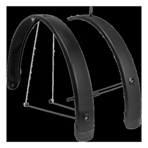 Spatbord set Eurofender Tempo Square 28 inch 65mm - zwart