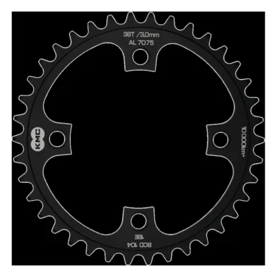 Kettingblad 38T KMC BCD 104 mm - 1/2" x 1/8" wide - zwart