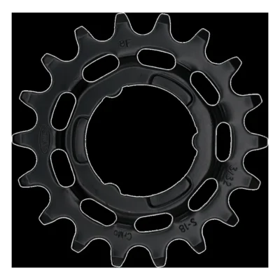 Tandwiel KMC Voor Shimano 18T O-MO Staal 3/32 inch - Zwart