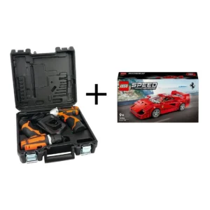 Beta Tools 12V accuboormachine en slagschroevendraaier in koffer, inclusief gratis Lego