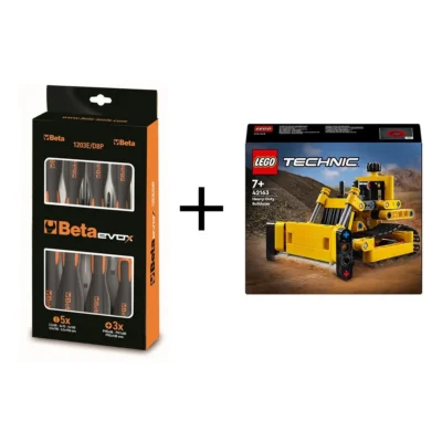 8-delige set schroevendraaiers Beta Tools1203E/D8P, inclusief gratis Lego