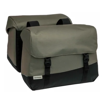 Dubbele fietstas New Looxs Joli 37 liter 38 x 18 x 29 cm (2x) - zwart/groen