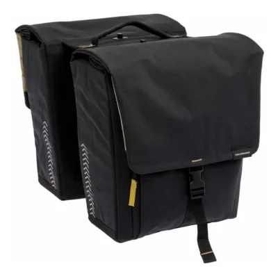 Dubbele fietstas New Looxs Tulum 32 liter 35 x 17 x 37 cm (2x) - zwart afneembaar