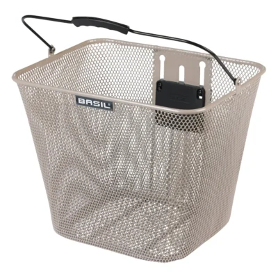 Fietsmand Basil Bilbao KF bevestiging 26 x 22 x 27 cm - nude metallic