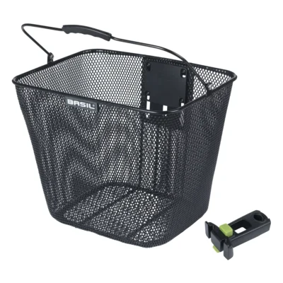 Fietsmand Basil Bilbao KF bevestiging inclusief stuurpenhouder 26 x 22 x 27 cm - zwart