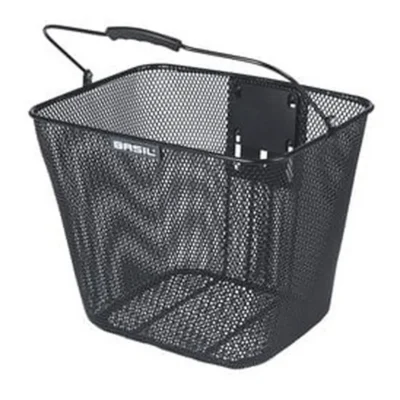 Fietsmand Basil Bilbao KF bevestiging inclusief stuurbochthouder 26 x 22 x 27 cm - zwart
