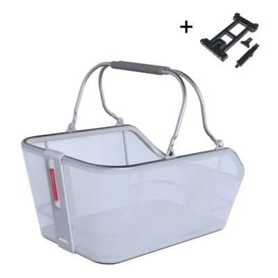 Fietsmand Basil Cento Tech Fiber Nordlicht MIK 21 Liter 39 x 24 x 15 cm blauw zilver