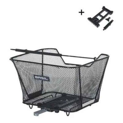 Fietsmand Basil Lesto met MIK bevestiging 24 x 32 x 17 cm - zwart