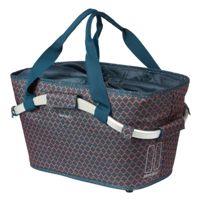 Fietsmand Basil Flair Carry All achtermand met MIK bevestiging 38 x 21 x 27 cm - navy blue