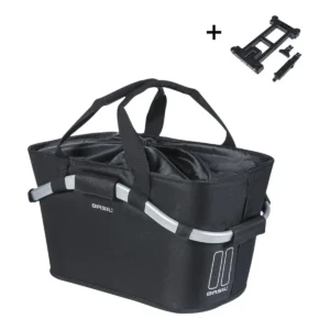 Fietsmand Basil Classic Carry All met MIK bevestiging 22 liter 20 x 38 x 17 cm - zwart