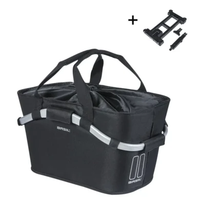 Fietsmand Basil Classic Carry All met MIK bevestiging 22 liter 20 x 38 x 17 cm - zwart
