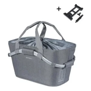 Fietsmand Basil 2Day Carry All met MIK bevestiging 22 liter 20 x 38 x 17 cm - grijs
