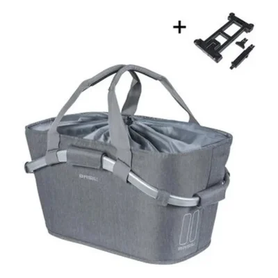 Fietsmand Basil 2Day Carry All met MIK bevestiging 22 liter 20 x 38 x 17 cm - grijs