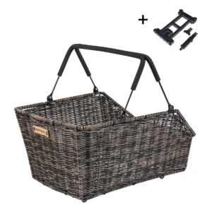 Fietmand Basil Cento Rattan Look met MIK bevestiging 22 liter 41 x 25 x 12 cm - bruin