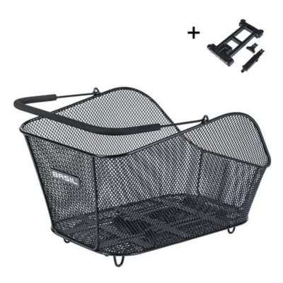 Fietsmand Basil Icon M met MIK bevestiging 13 liter 39 x 24 x 14 - zwart