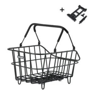 Fietsmand Basil Cento Alu met MIK bevestiging 14 liter 39 x 24 x 15 - zwart