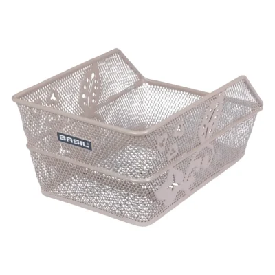 Fietsmand Basil Cento Flower S 31 x 21 x 0 - Nude metallic