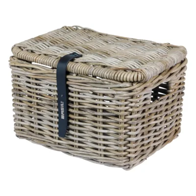Fietsmand Basil Dax S met deksel 27 x 37 x 24 cm - grijs