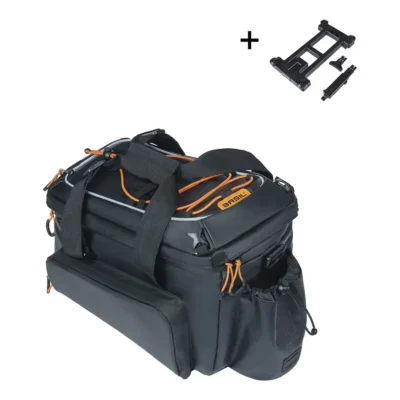 Bagagedragertas Basil Miles Tarpaulin XL Pro MIK 9-36 liter 33 x 19 x 18 cm - zwart/oranje