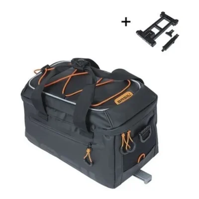 Bagagedragertas Basil Miles Tarpaulin MIK 7 liter 30 x 19 x 16 cm - zwart/oranje