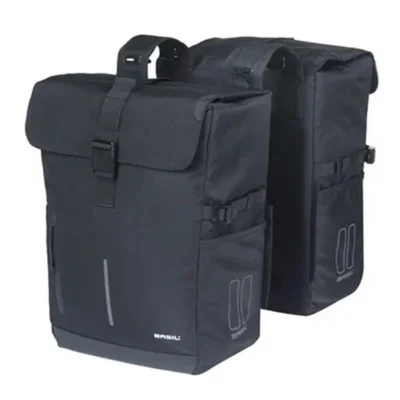 Dubbele fietsas Basil Move 30 liter 16 x 27 x 38 cm - zwart