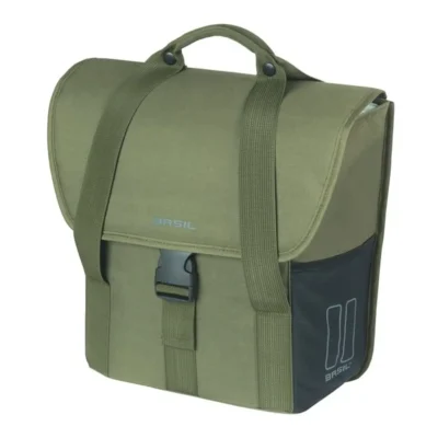 Enkele fietstas Basil GO 16 liter 15 x 29 x 34 cm - donkergroen