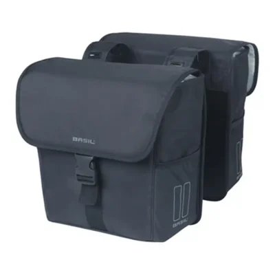 Dubble fietstas Basil GO 32 liters - zwart