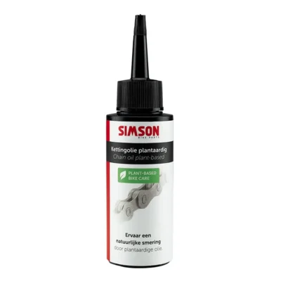Kettingolie Simson plantaardig - zwart/rood