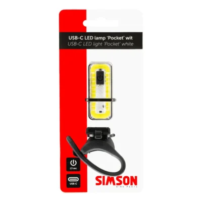 Koplamp Simson USB-C LED lamp pocket - wit